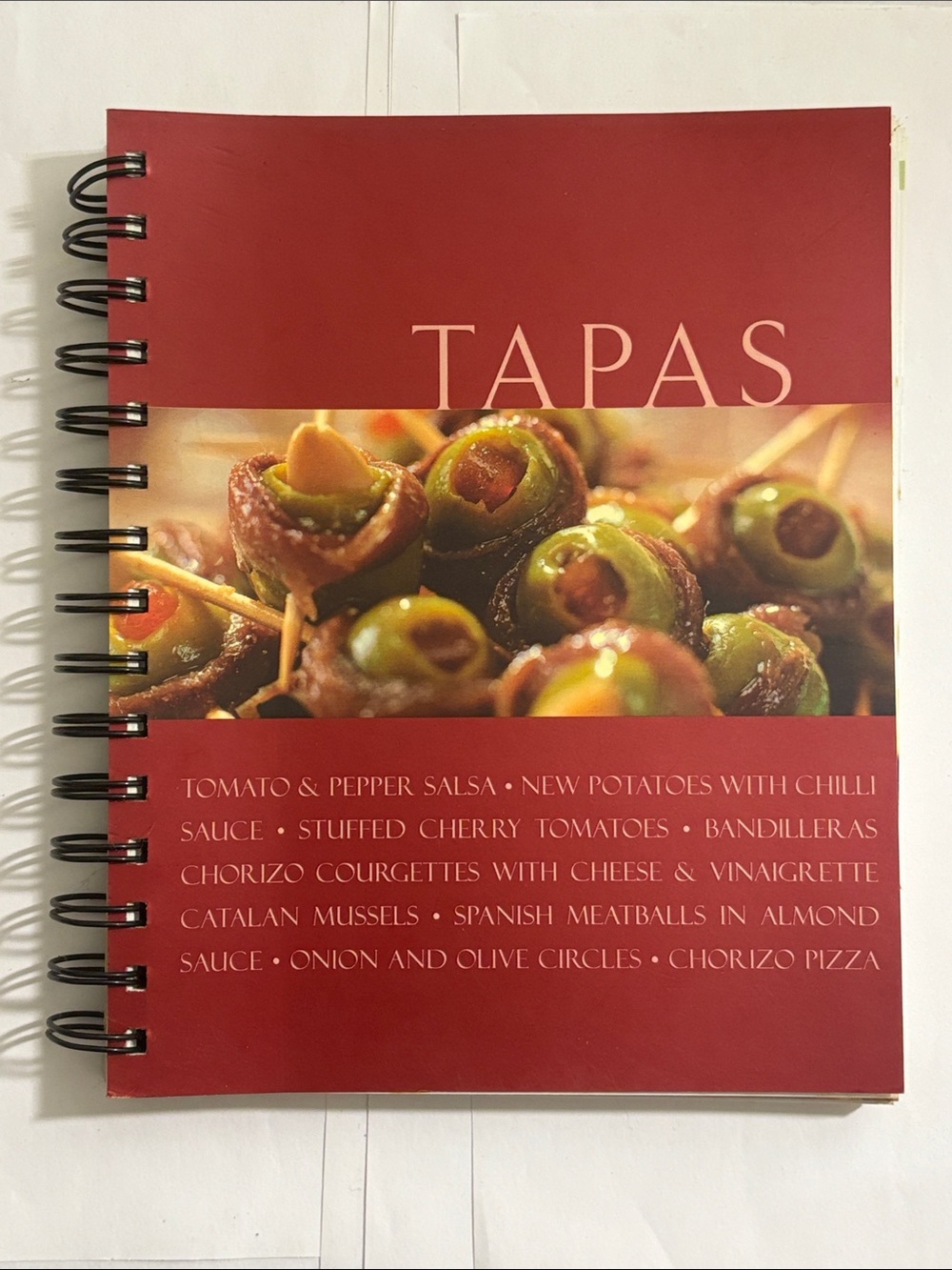 Tapas CookBook Paperback Spiral Bound No Author Collection of Spanish Recipes